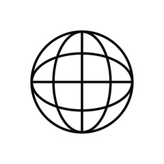 internet - globe icon design template vector on a white background