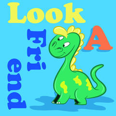 ittle dinosaur vector illustration for kids fashion
