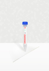 Test tube and sterile swab, nose SWAB, Output of Viral Transport Kits for Collection of Upper Respiratory Samples, Nasal SWAB, Positive nasal test result