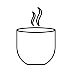 hot tea mug line style icon vector design