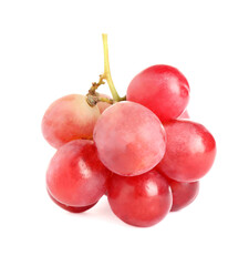 Bunch of red grapes isolated on white