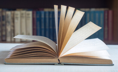 Collection of old books in library