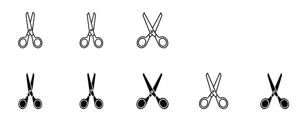 Scissors icon, logo isolated on white background. eps 10