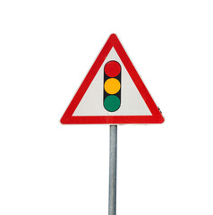 Traffic lights sign close up