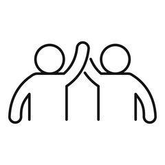 Friendship icon. Outline friendship vector icon for web design isolated on white background