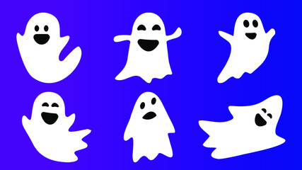 Vector graphics. A traditional character for Halloween. Casting with different facial expressions. Cast icons.