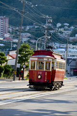 Naklejka premium 函館の路面電車