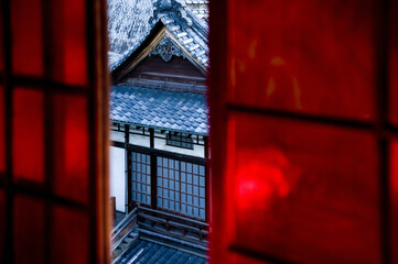 道後温泉本館振鷺閣より