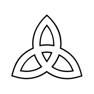 Interlaced triquetra symbol