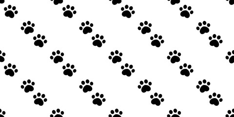 dog paw seamless pattern footprint cat french bulldog puppy vector pet cartoon repeat wallpaper tile background scarf isolated illustration doodle design