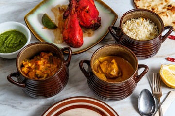 Indian Food Curry and Tandoori