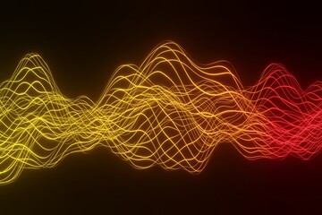 abstract fractal or wave background with yellow, orange and red color