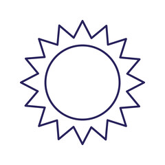 sun line style icon vector design
