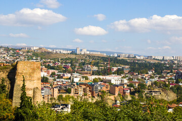 Fototapeta na wymiar Old town view of Tbilisi, landmarks and architecture. Travel destination.