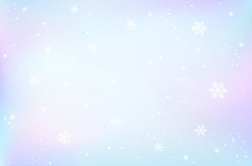 Winter holidays background with snow and snowflakes. Winter card design.