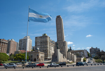The historic flag monument in the city of Rosario, Argentina