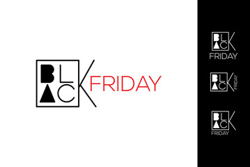 Black Friday. Calligraphic handmade lettering Black Friday, the color black and red. Advertising Poster design. Sale Discount banners, labels, prints posters, web presentation. Vector illustration