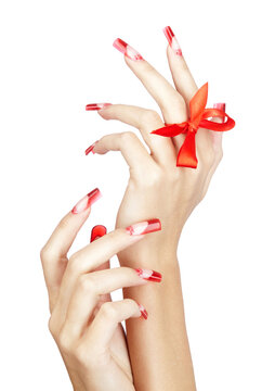 Acrylic nails manicure