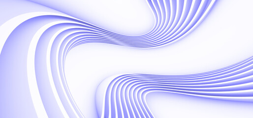 Blue abstract background. Smooth blue lines with shadow. 3d rendering image.