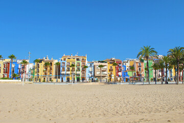 Casas de colores en Villajoyosa, España