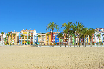 Casas de colores en Villajoyosa, España