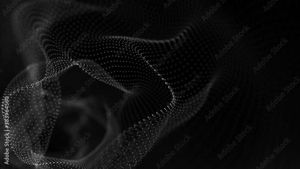 Aufkleber abstract frame tunnel. wormhole. 3d corridor grid.