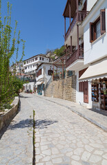 Fototapeta premium Alley in the picturesque village of Makrinitsa, Pelio, Greece.