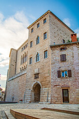 Fototapeta na wymiar Valle/Bale town, church and tower,Istria, Croatia