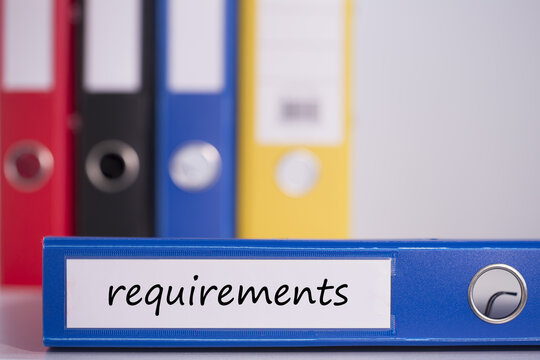 Requirements on blue business binder