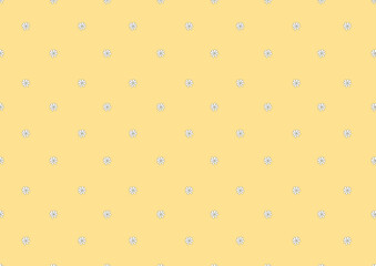 yellow vintage retro pattern in chamomile