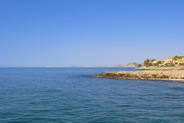 Fototapeta na wymiar Playa de Villajoyosa, Alicante, España