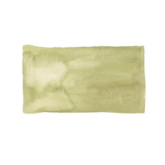 Abstract hand draw watercolor green stain on white background for design