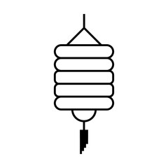 chinese lamp hanging line vector design
