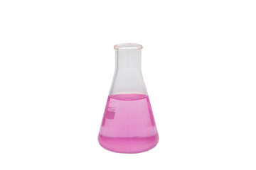 Laboratory equipment, Erlenmeyer Flask isolated on white background
