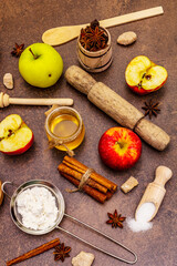 Apple pie baking concept