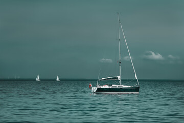 Danish sailboat is in Baltic sea