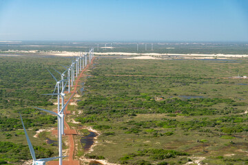 Geradores de energia eólica no Piauí, Parnaíba.  © Zig Koch
