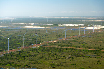 Geradores de energia eólica no Piauí, Parnaíba.  © Zig Koch