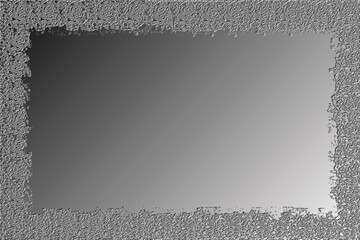 Framed reflective background graphic with space for text, copy, concept for winter, frost, cold weather, Christmas holiday season