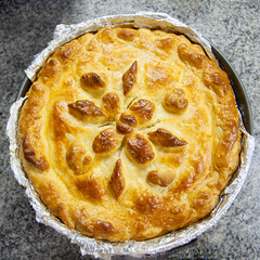 meat pie with beautiful patterns © Yay Images