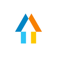 Modern Up arrow logo design vector