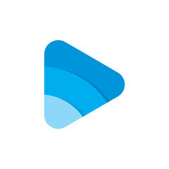 Modern play logo design vector