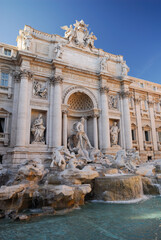 Fototapeta na wymiar Baroque Trevi fountain in Rome