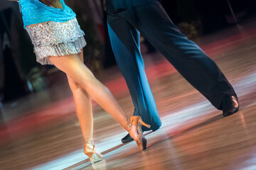 legs of a couple dancing latin dance