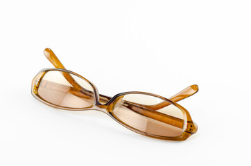 brown sunglasses isolated on white