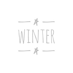 Winter word illustration