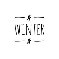 Winter word illustration