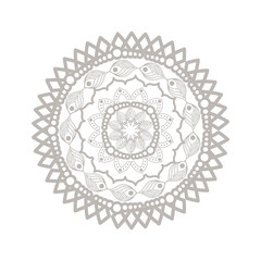 mandala silver icon vector design
