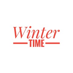 Winter word illustration