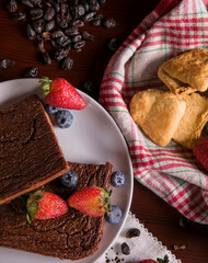chocolate cake and coffee
